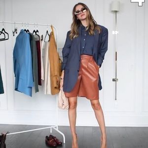 NWT Aritzia Wilfred Limerick Shorts - Vegan Leather